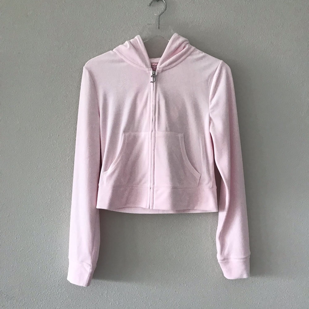 JUICY COUTURE Velour OG Bling Tracksuit Hoodie & Pant Set Light Pink Size M - Picture 4 of 10